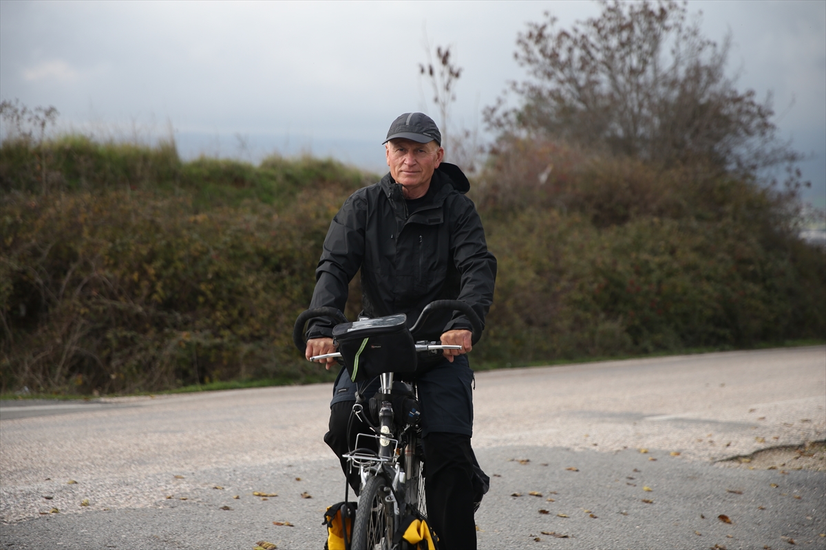 Umre için pedal çevirdi: 3 bin 450 kilometre yol gitti 