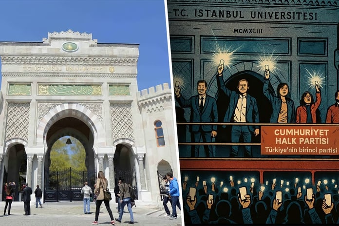 Başarır’ın Beyazıt Mitingi paylaşımı: Fetih ayeti ve tuğra yer almadı