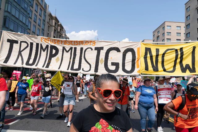 ABD'nin başkentinde Trump’a karşı kitlesel direniş