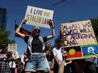 Protestors Hold "Invasion Day" Rally on "Australia Day"