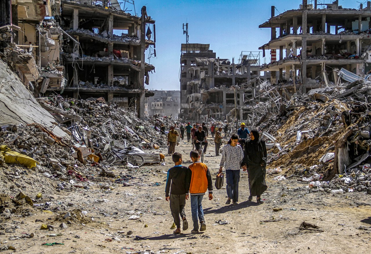 İsrail'in saldırıları sonucu Gazze'nin tamamına yakını enkaza dönmüş durumda - Getty Images