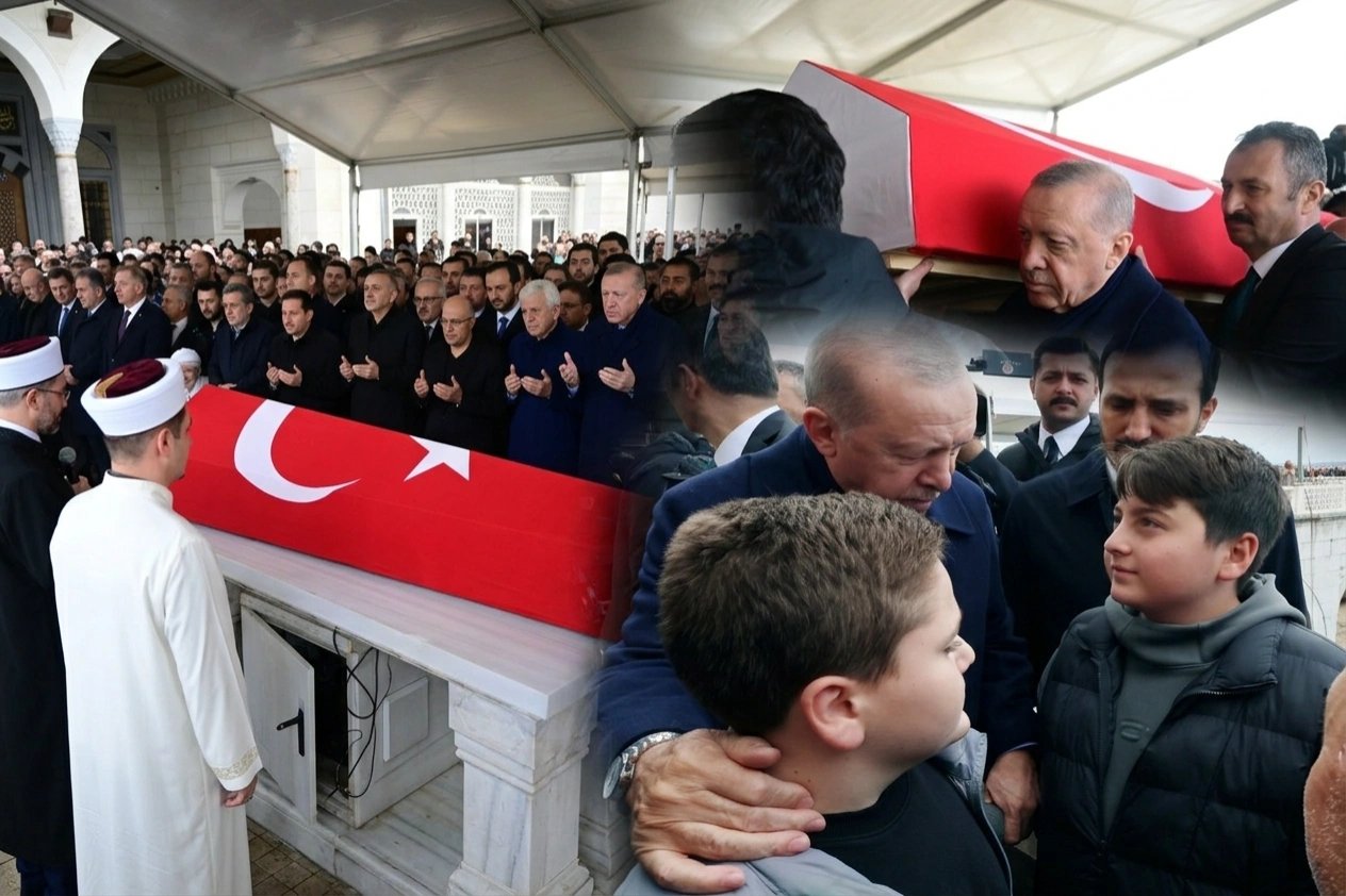 Cumhurbaşkanı Erdoğan da katıldı! Cenazede duygusal anlar: Ellerini bir an olsun bırakmadı