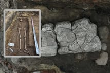 Dondurmacının altında Ortaçağ şövalyesi mezarı çıktı