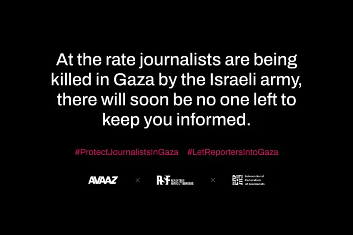 Sınır Tanımayan Gazeteciler Örgütü, "Gazetecilerin öldürülmesi bu hızla devam ederse, yakında Gazze'de haber yapacak kimse kalmayacak." uyarısında bulundu.