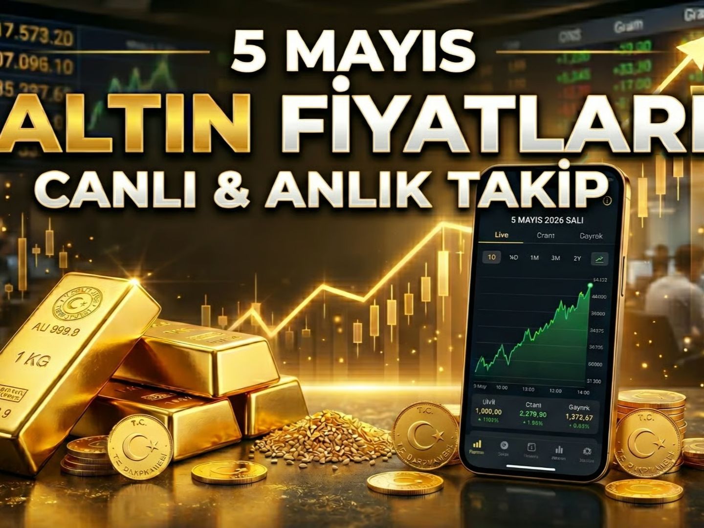 Altın fiyatları 2026 | 5 Mayıs bugün çeyrek, yarım, tam, gram altın fiyatları ne kadar, kaç TL?