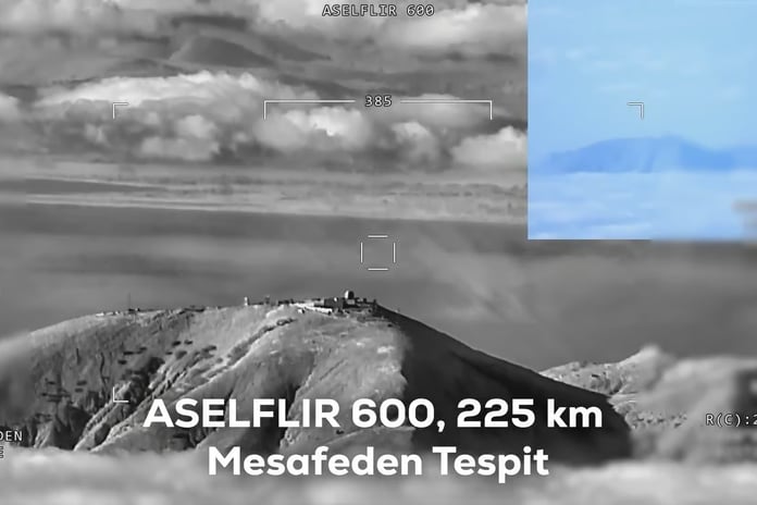 225 kilometreden ayna netliğinde görüntü ASELFLIR-600 sahada