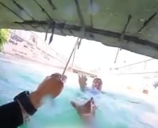 Boğulmak üzere olan çocuğu suya atlayarak kurtardı