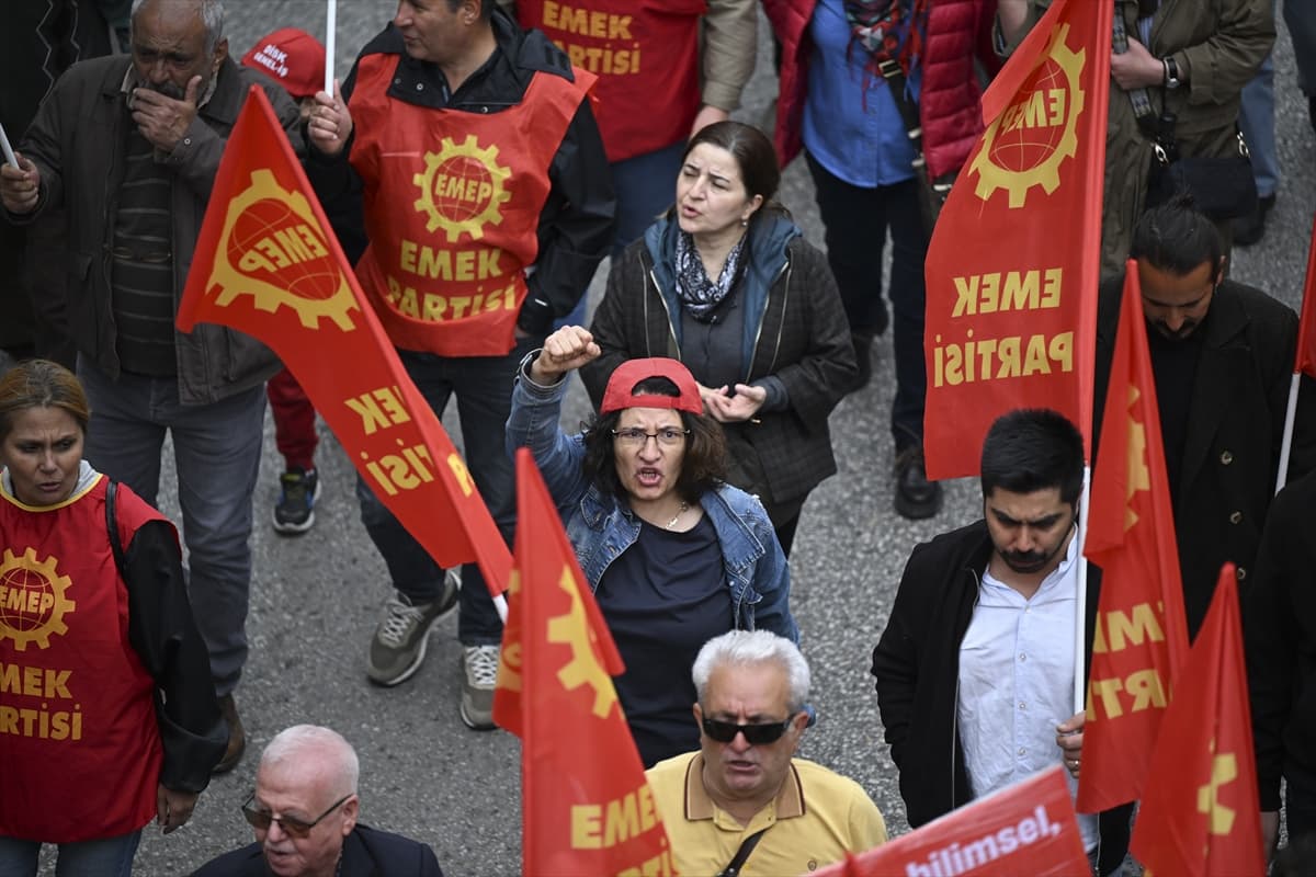 Başkentte 1 Mayıs böyle kutlandı! Doruk Madencilik işçileri de meydandaydı