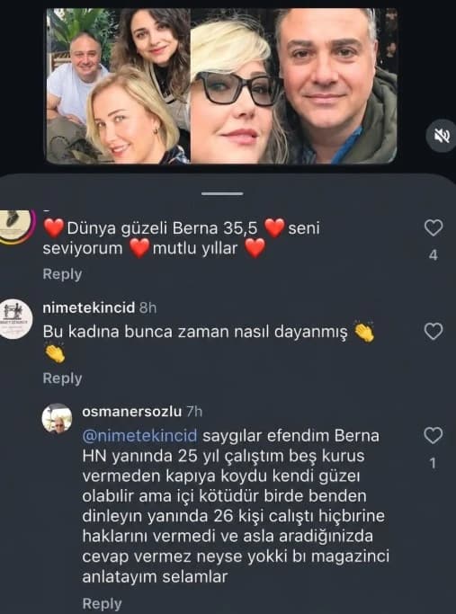 Osman Ersözlü Berna Laçin açıklaması