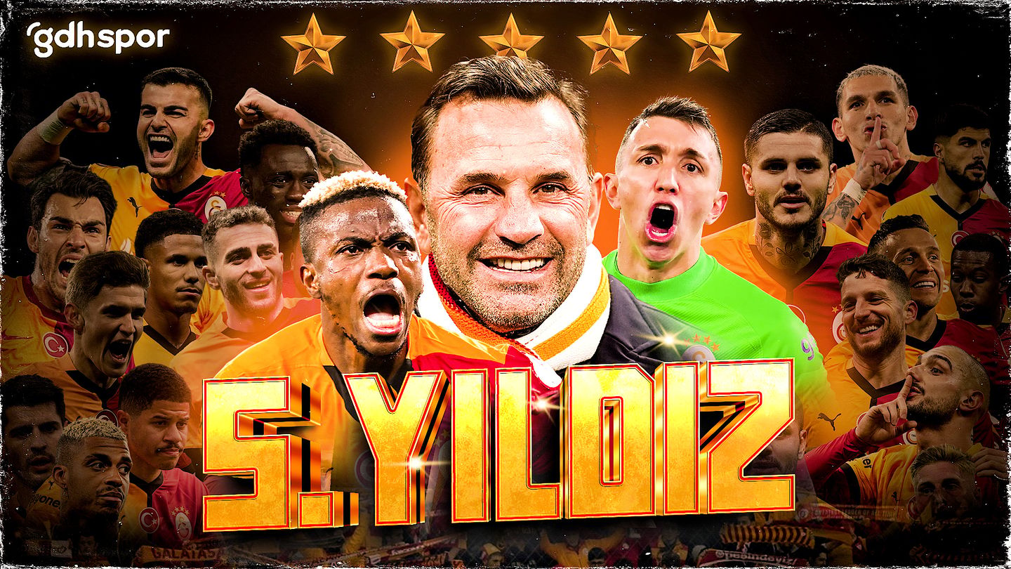 Süper Lig'de 25.şampiyonluğunu kazanan Galatasaray 5.yıldızını taktı