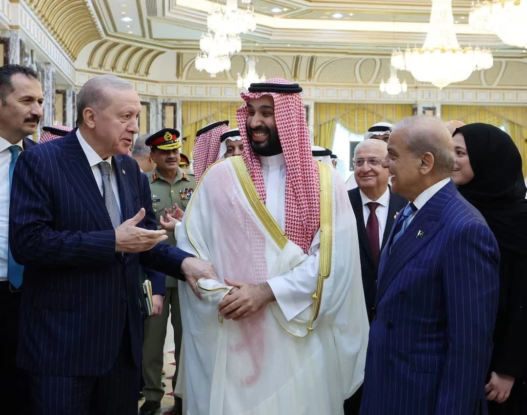 Cumhurbaşkanı Erdoğan, Suudi Arabistan Veliaht Prensi Muhammed bin Selman ve Pakistan Başbakanı Şahbaz Şerif - AA