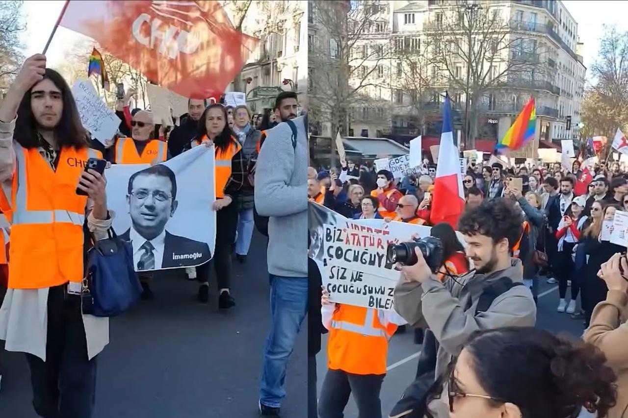 LGBT bayraklarıyla Ekrem İmamoğlu'na destek yürüyüşü düzenlendi