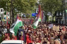 Hollanda'da “Gazze için Kırmızı Çizgi” protesto düzenlendi 