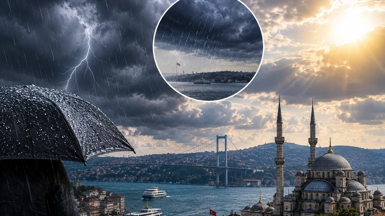 AKOM gün vererek uyardı: İstanbul'a gök gürültülü sağanak geliyor!