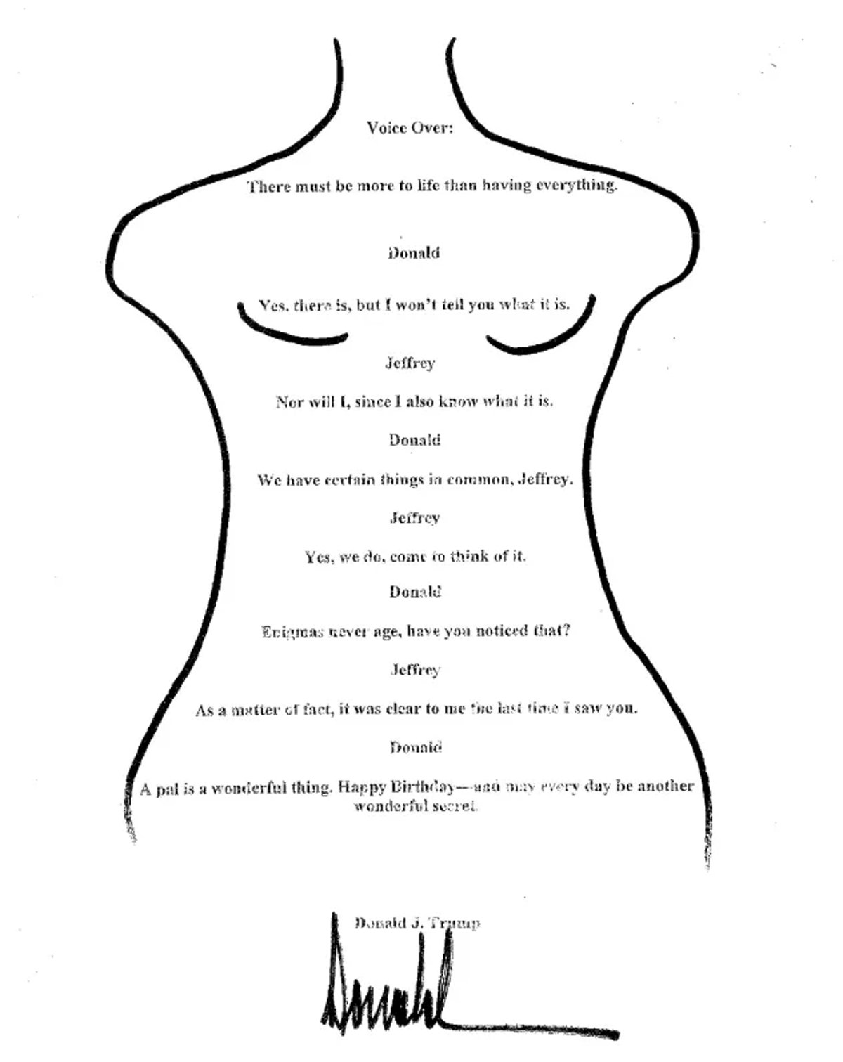 ABD Başkanı Donald Trump'ın Jeffrey Epstein'e gönderdiği iddia edilen mektup