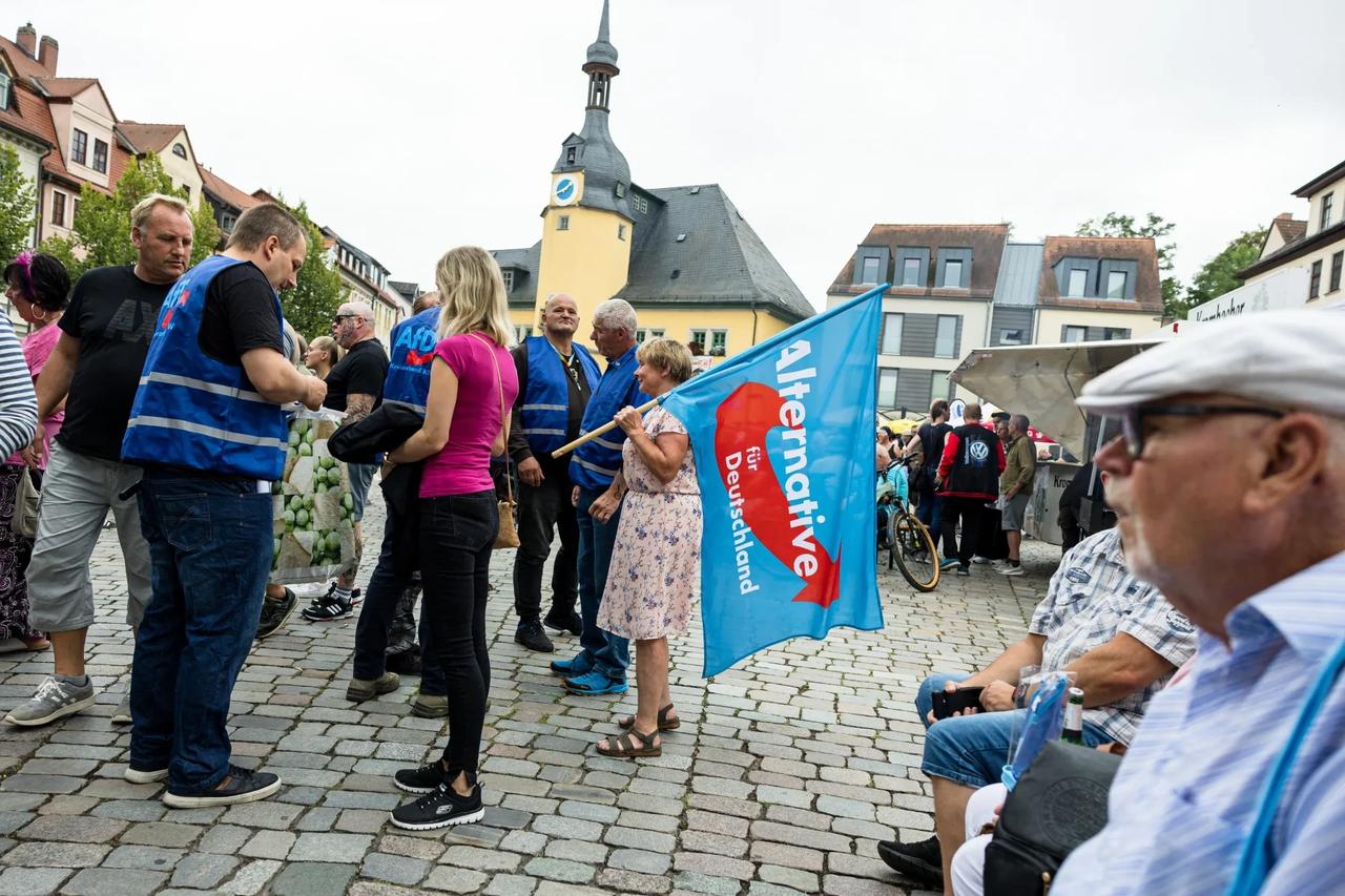 Almanya'da göçmen esnaflar AfD'yi protesto etti