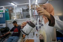 Batı Şerialı Filistinlilerden Gazzelilere kan desteği