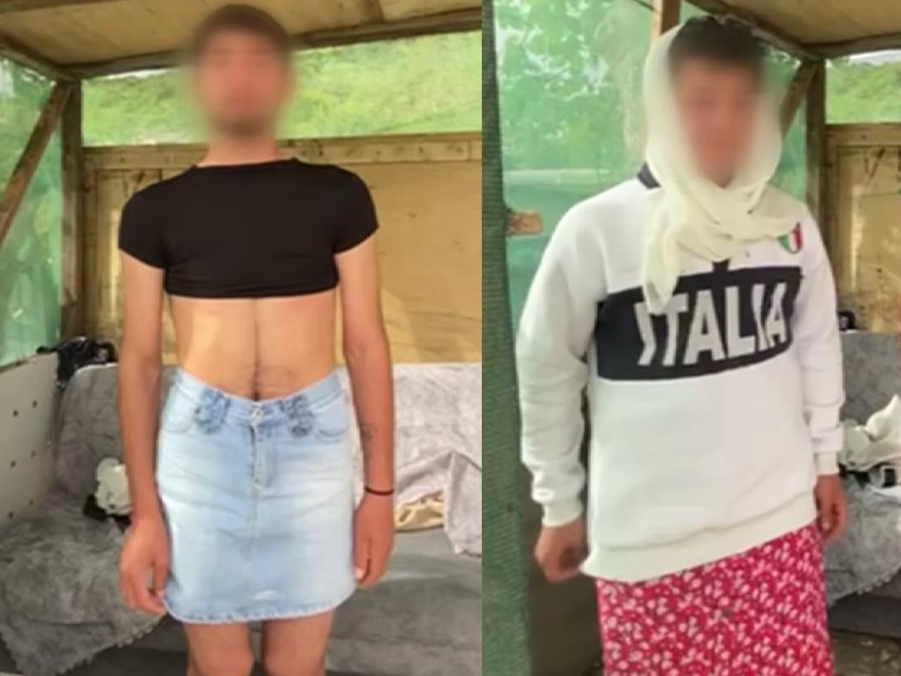 Hırsızlara etek giydirip video çektiler