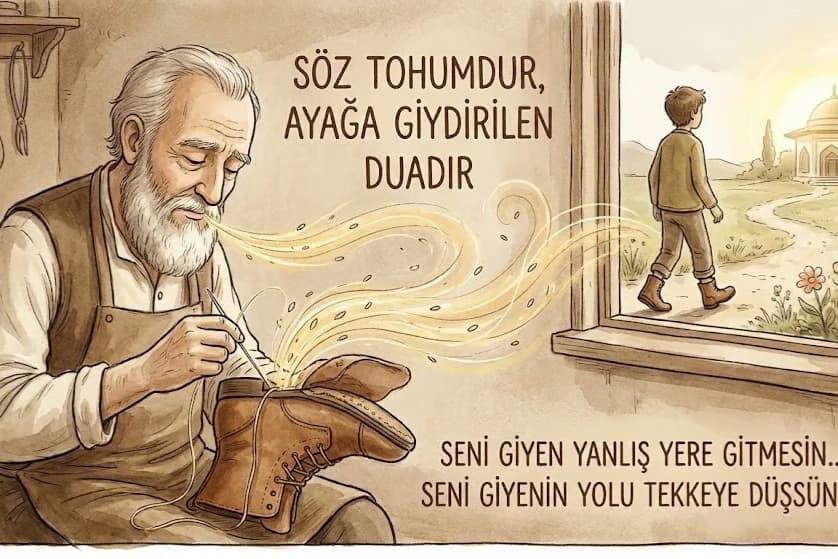 Söz tohumdur, ayağa giydirilen duadır