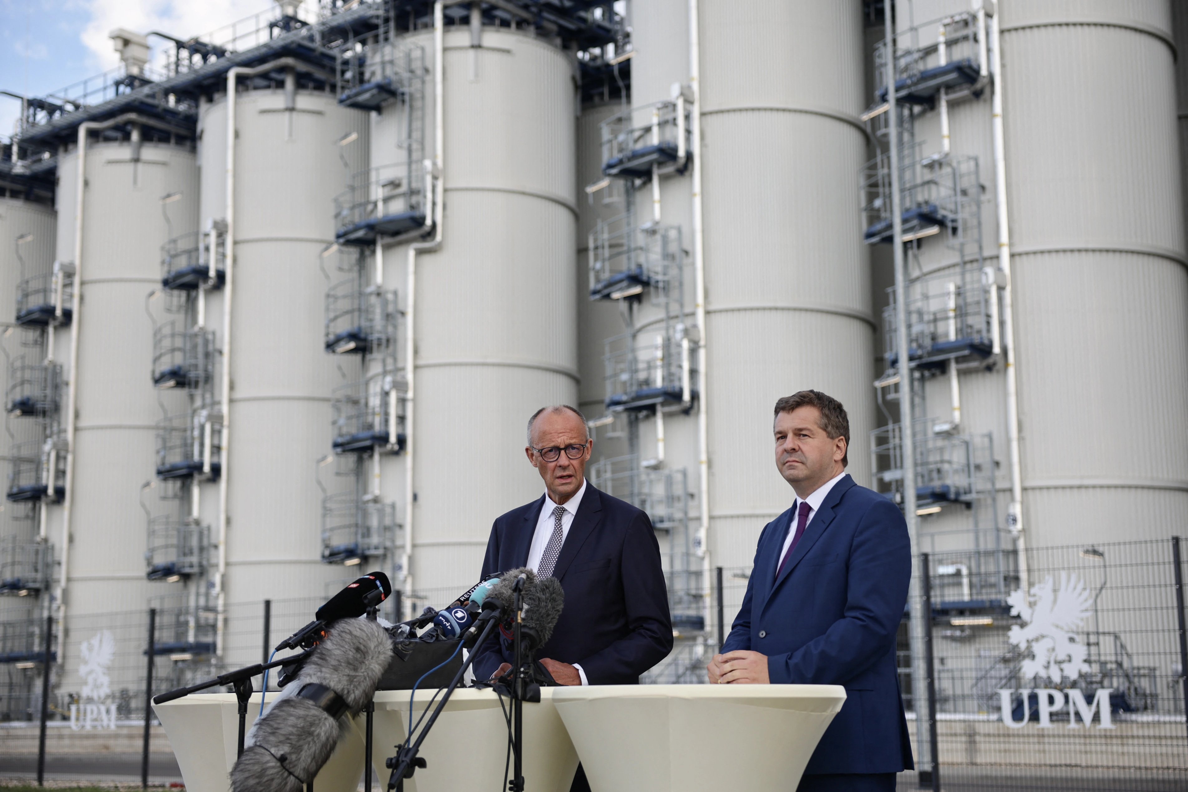 German Chancellor Friedrich Merz in Leuna, Sept. 3, 2026 - AFP