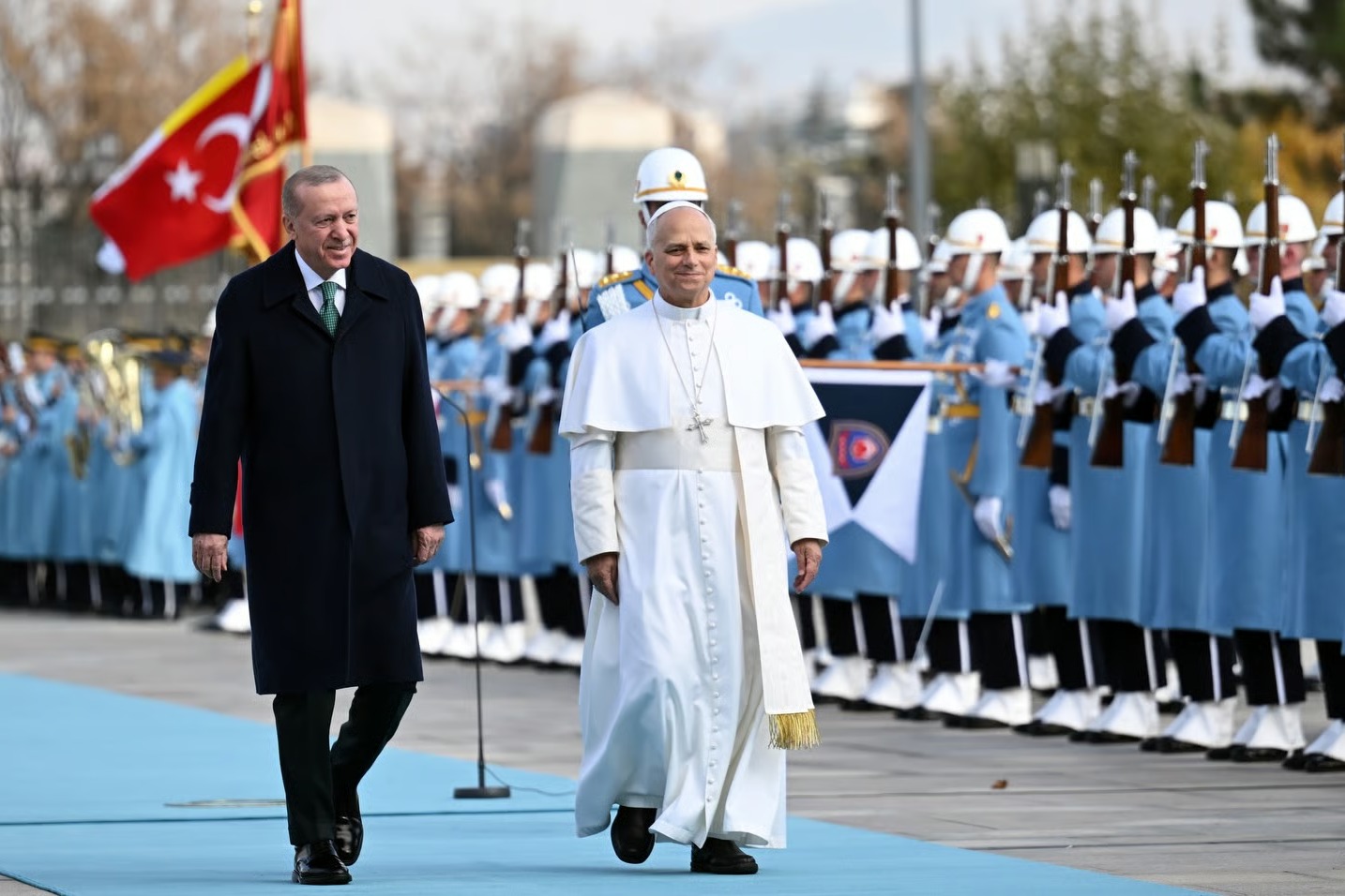 Erdoğan Hosts Pope Leo XIV in Ankara
