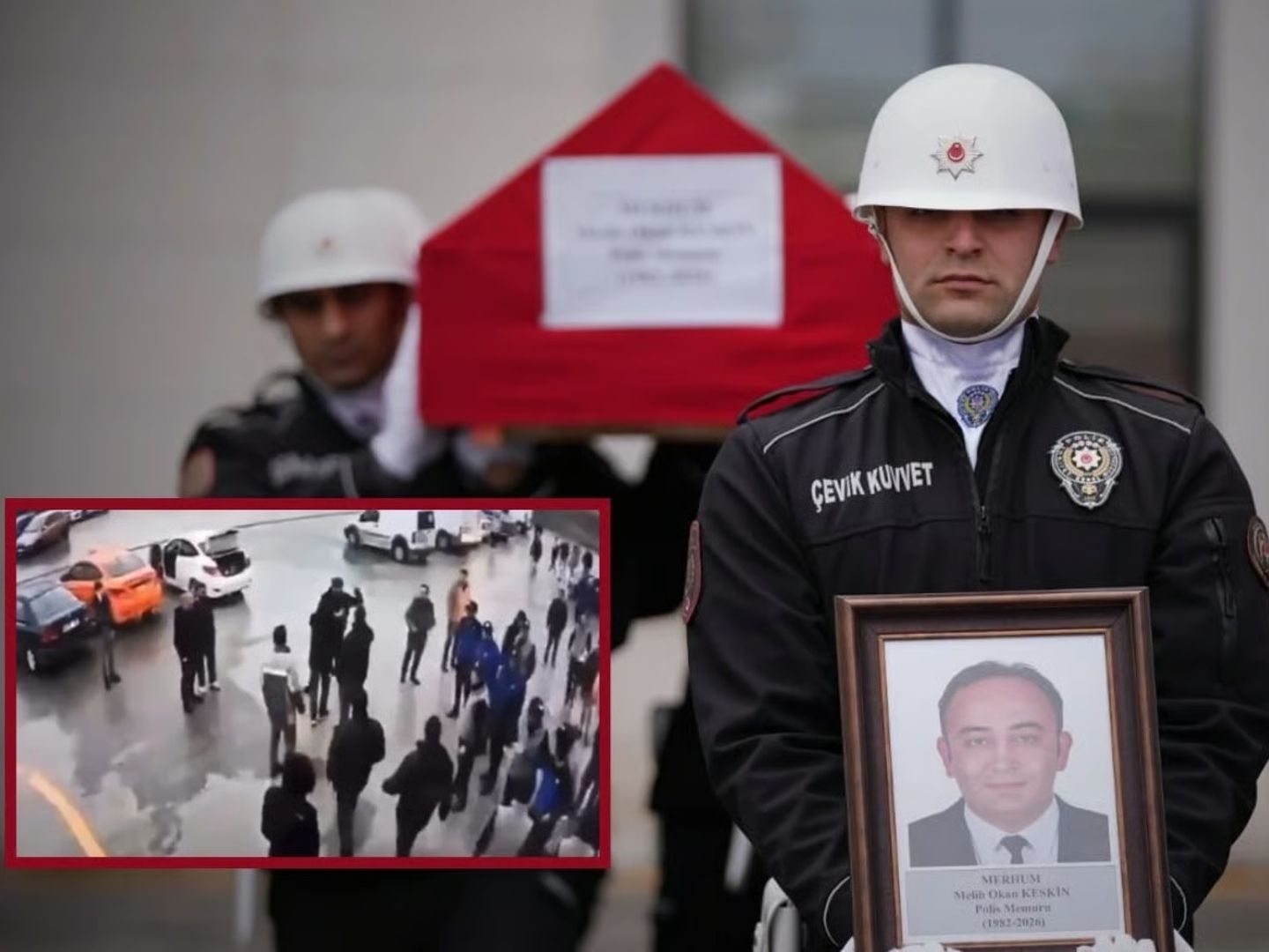 Muayene istasyonunda polis memuruna maganda dehşeti! Kan donduran görüntüler ortaya çıktı