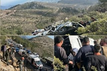 Mersin Anamur'da işçi taşıyan minibüs uçuruma yuvarlandı: 3 ölü, 11 yaralı