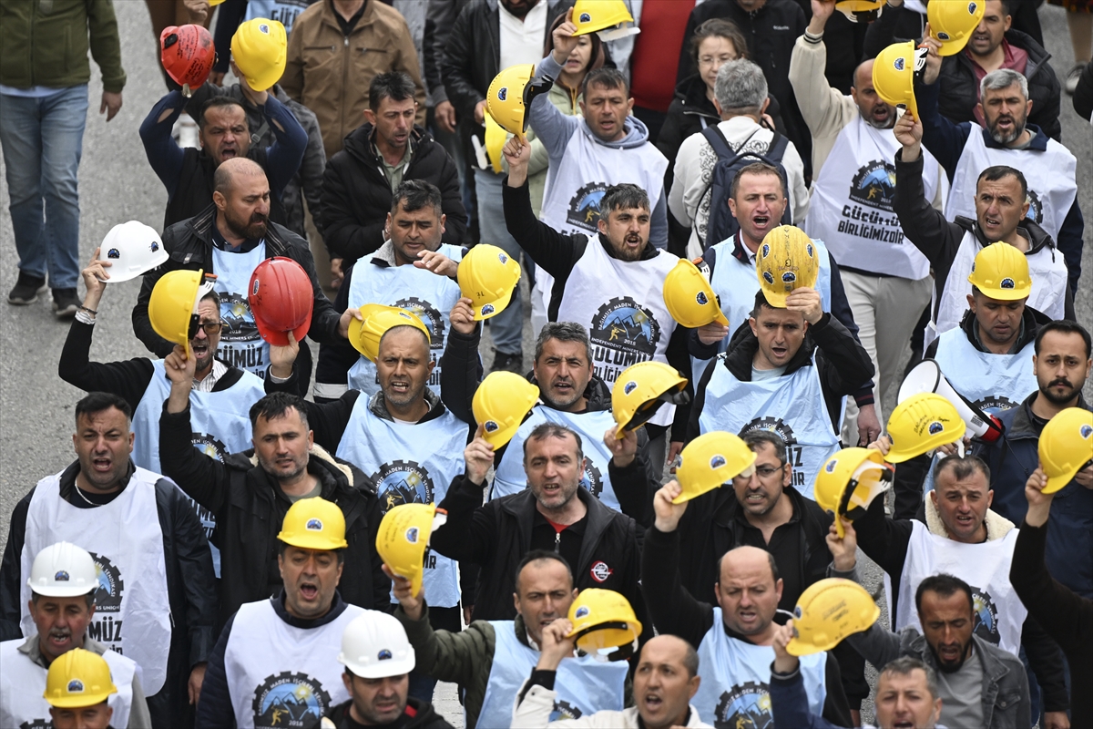 Başkentte 1 Mayıs böyle kutlandı! Doruk Madencilik işçileri de meydandaydı