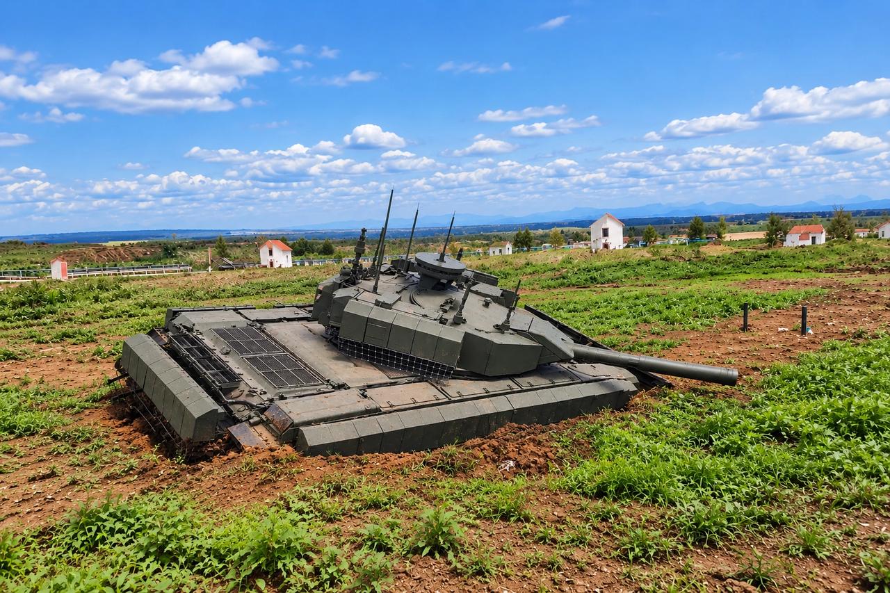 Rusya’nın Shturm robotik tankı gösteride çamura saplandı
