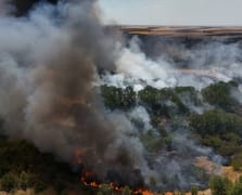 Kırklareli'nde yangın Avrupa Otoyolu'nu kapattı