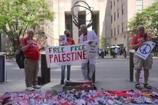 New York'ta Filistinli çocuklar için protesto gösterisi düzenlendi