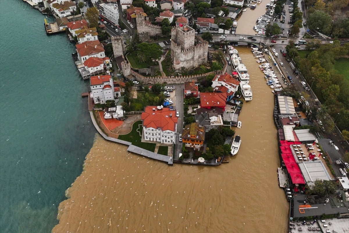 İstanbul Boğazı kıyı kesimlerinde deniz rengi kahverengiye döndü