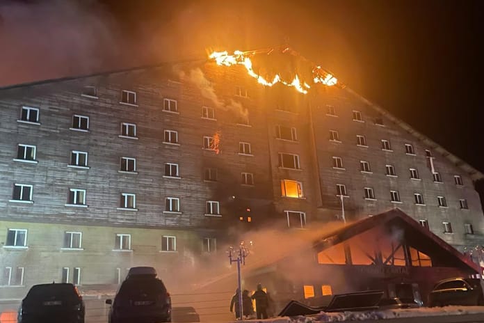 Kartalkaya’daki otel yangınının görüntüleri ortaya çıktı