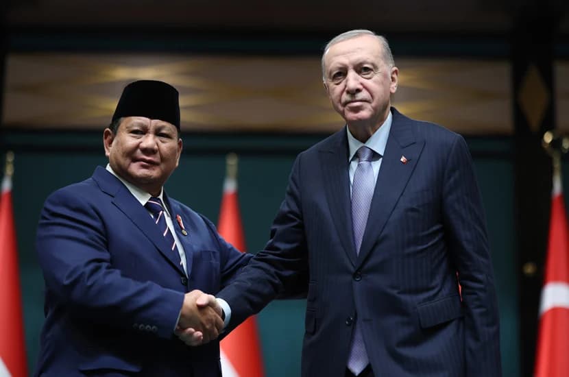 Endonezya Cumhurbaşkanı Prabowo Subianto ve Cumhurbaşkanı Recep Tayyip Erdoğan