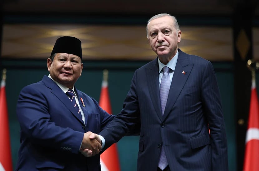 Endonezya Cumhurbaşkanı Prabowo Subianto ve Cumhurbaşkanı Recep Tayyip Erdoğan