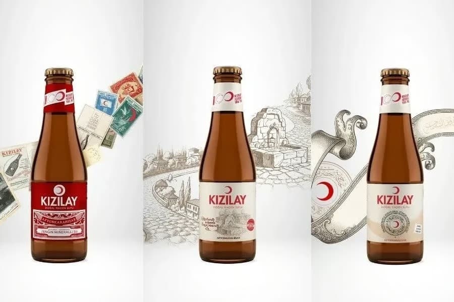 Kızılay Maden Suyu'ndan 100. yıla özel nostalji şişesi