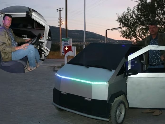 Denizlili Rüştü Bal, Elon Musk'ın Cybertruck'ını 75 bin liraya yaptı