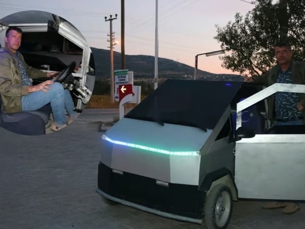 Denizlili Rüştü Bal, Elon Musk'ın Cybertruck'ını 75 bin liraya yaptı