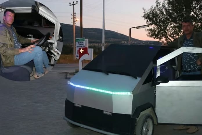 Denizlili Rüştü Bal, Elon Musk'ın Cybertruck'ını 75 bin liraya yaptı
