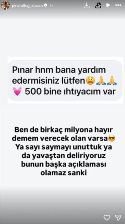 Pınar Altuğ sosyal medya paylaşımı