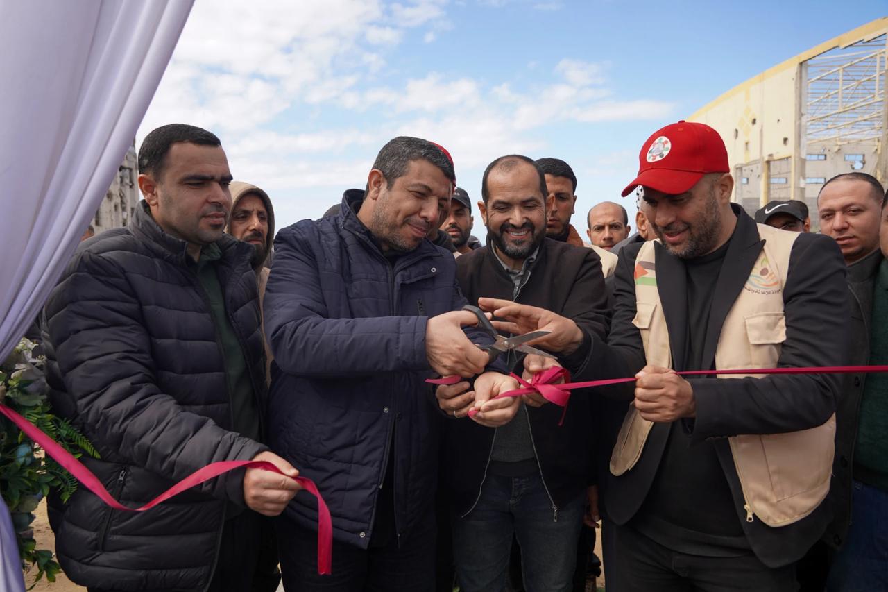 Gazze Şeridi'nde kurulan "Yıldız Tilbe Çadır Kenti"nin açılışı yapıldı