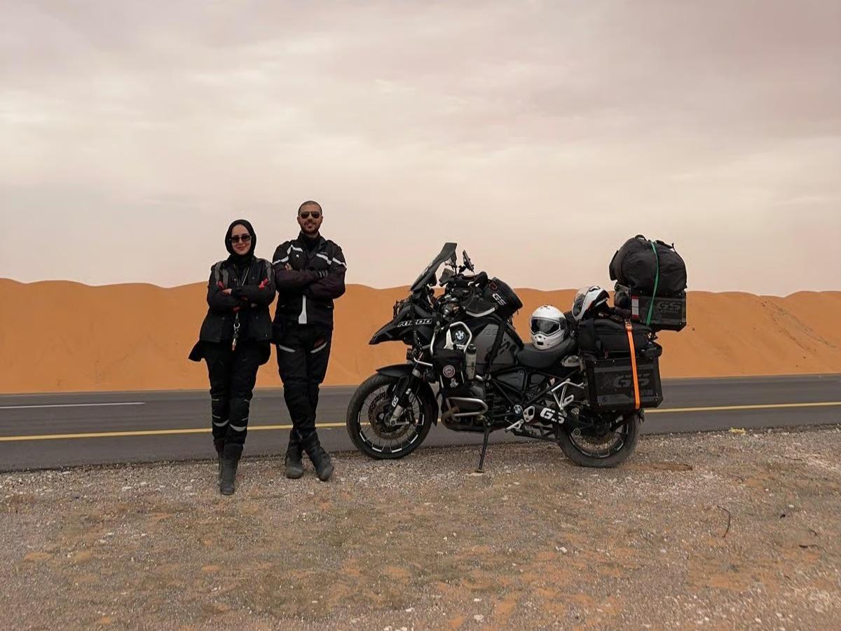 Umre sözü için motosikletle yola çıktılar