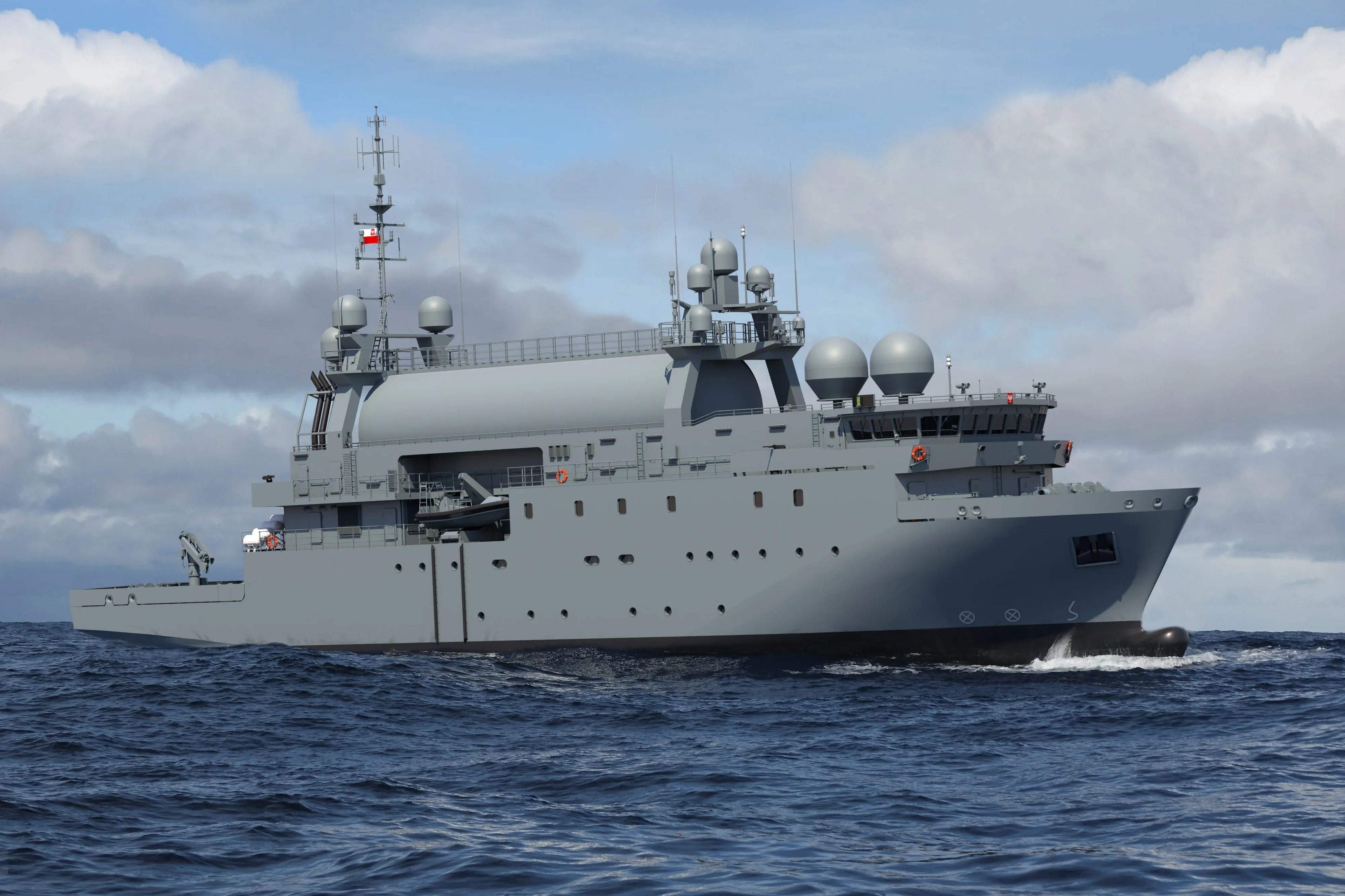 Saab, Polonya’nın ilk SIGINT gemisini denize indirdi