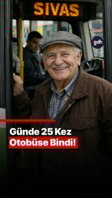 Günde 25 kez otobüse bindi!
