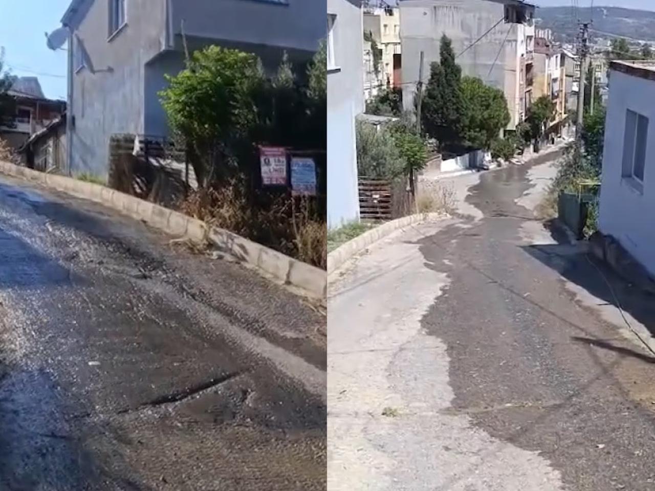 Patlayan su borusunun onarılmamasına mahalleliden tepki