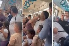  Marmaray'da çocuklarının yanında yumruklu kavga: Saldırganlar gözaltına alındı