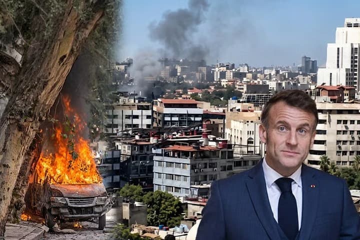 Macron'un kaldığı otelin yakınlarında patlama! 
