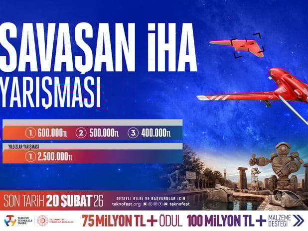 Savaşan İHA yarışması TEKNOFEST 2026’da gençleri bekliyor