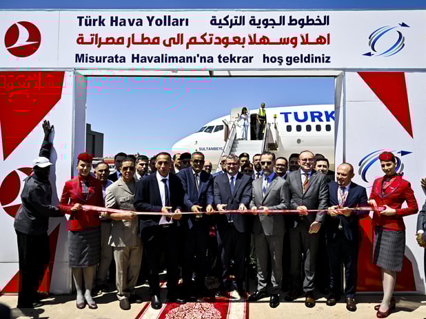 THY 10 yıl aradan sonra Misrata uçuşlarına yeniden başladı