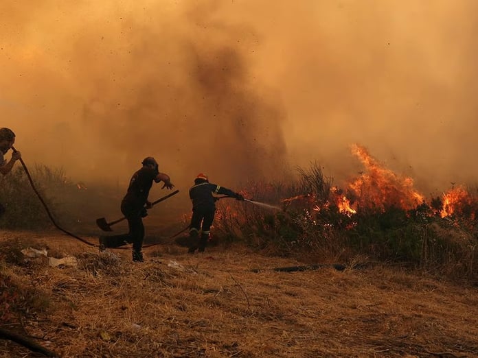 Yunanistan'ın orman yangınlarıyla mücadelesi sürüyor
